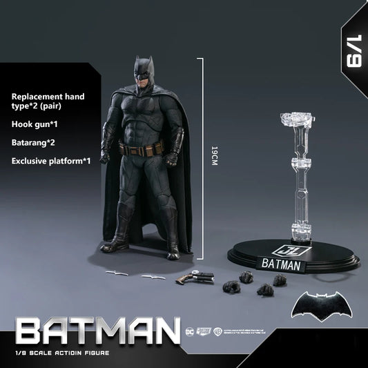 DC Batman  Justice League Light Armor Batman Model Limited Head Sculpt Action Figures 19Cm Collect Ornaments Boys Gifts