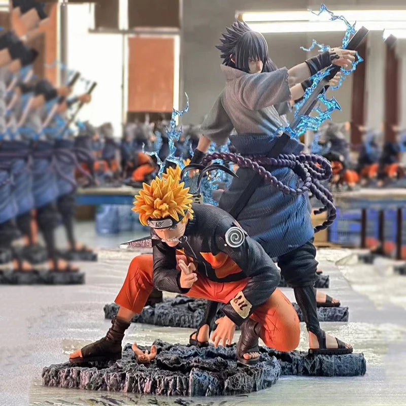 Anime Naruto Figures GK Uzumaki Naruto Uchiha Sasuke Action Figures Binding 01 PVC Model Collection Perimeter Toys Birthday Gift