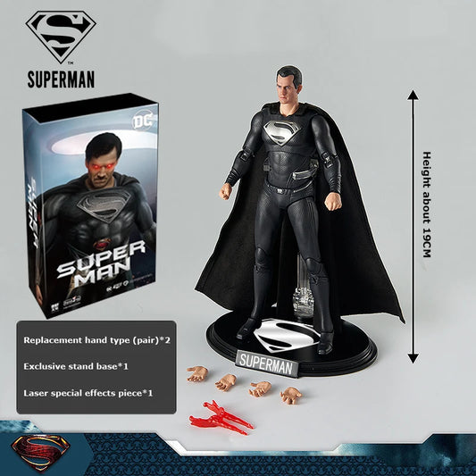DC Superman Justice League 1/9 Scale Action Figure Black Superman Anime Characters Genuine Model Collectible Boys Gifts