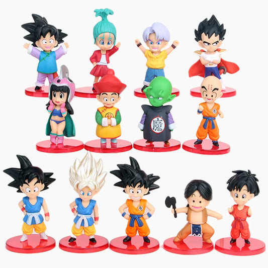 Figure Set Son Goku Vegeta Broly Buu Action Figure Anime  Super Figurines Model Gifts Toys