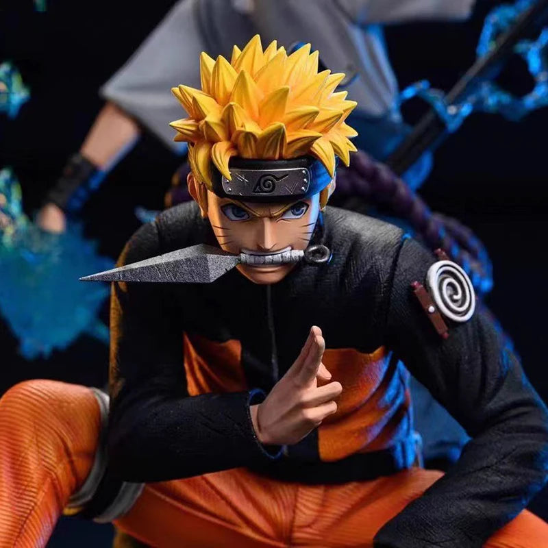Anime Naruto Figures GK Uzumaki Naruto Uchiha Sasuke Action Figures Binding 01 PVC Model Collection Perimeter Toys Birthday Gift